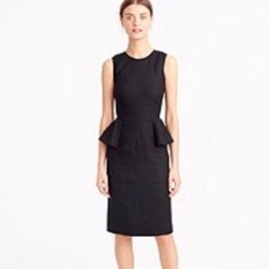 JCrew Peplum Dress Black